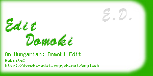 edit domoki business card